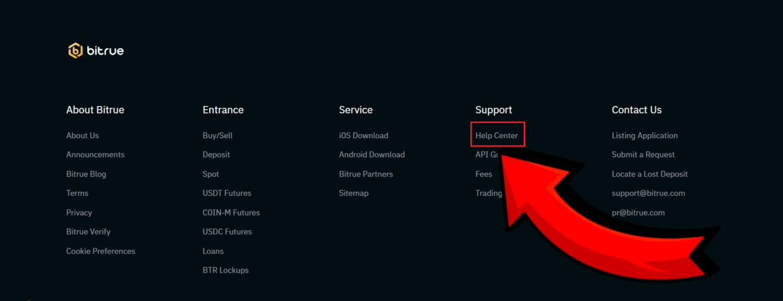 ວິທີການຕິດຕໍ່ສະຫນັບສະຫນູນ Bitrue